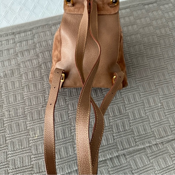 Authentic Gucci Mini Suede Bamboo Backpack - Picture 6 of 16
